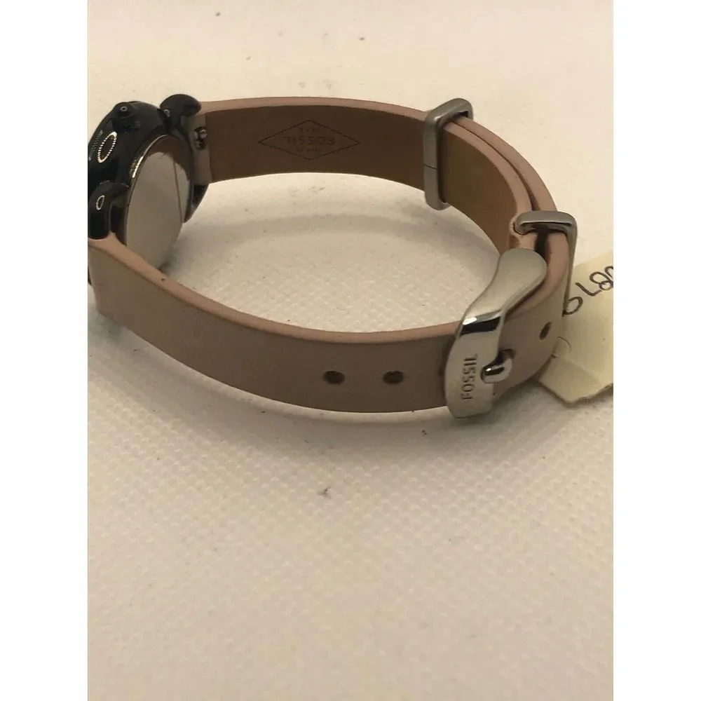 Fossil ES4489 Women's Leather Analog Black Dial Quartz Genuine Wrist Watch KS7
